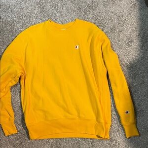Champion Men's Vibrant Yellow Crewneck Sweater